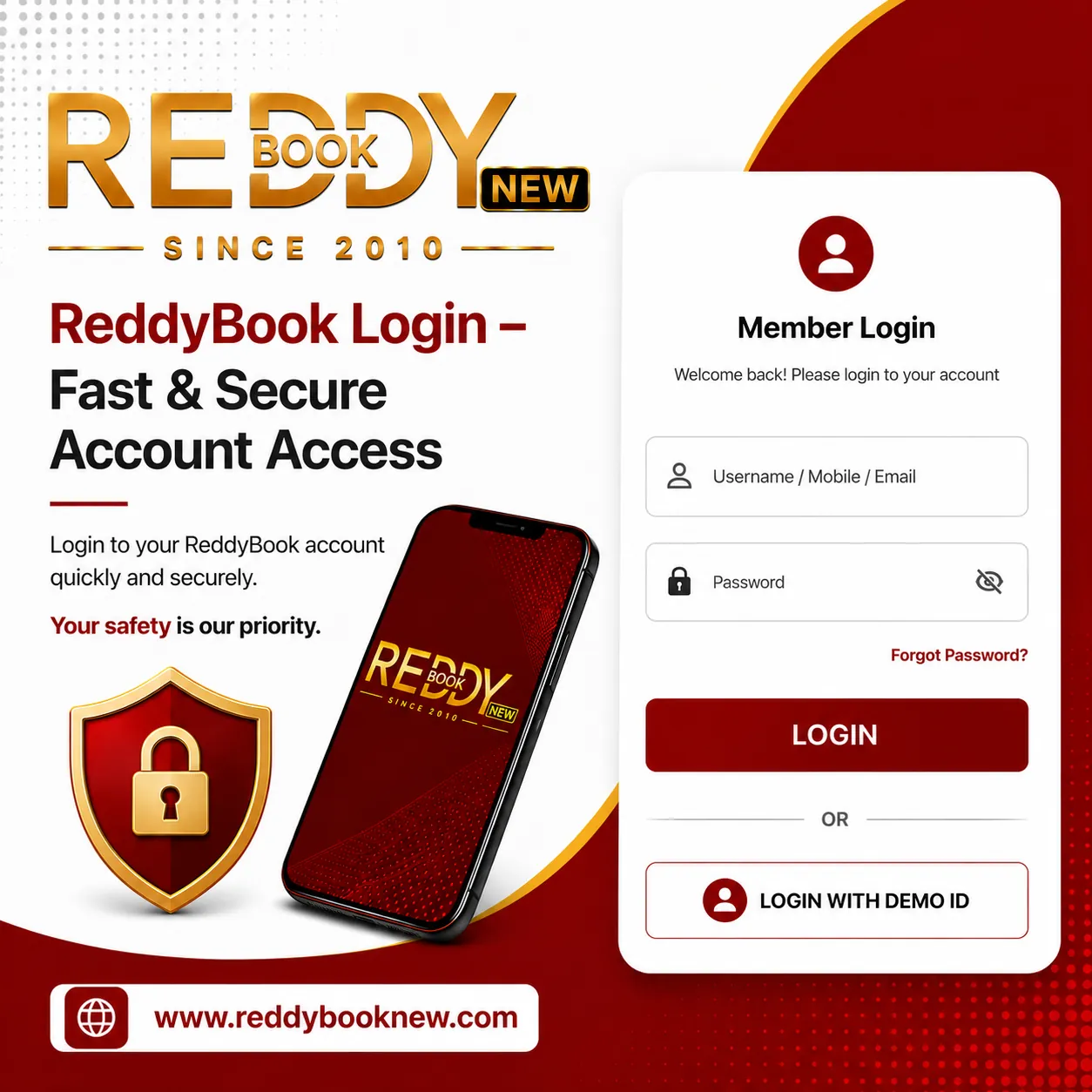 ReddyBook Login